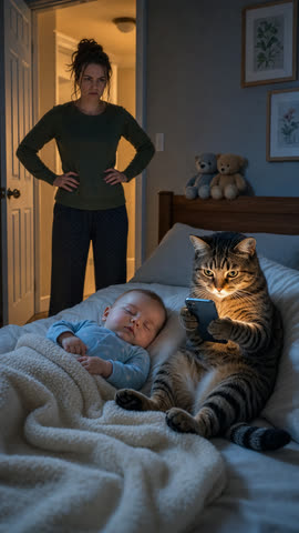 AI cat video thumbnail