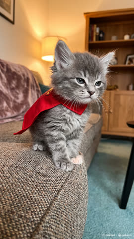 AI cat film still
