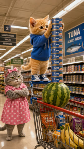 AI cat video thumbnail