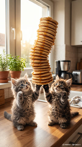 AI cat film still