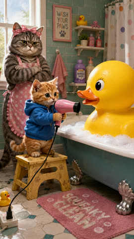 AI cat video thumbnail